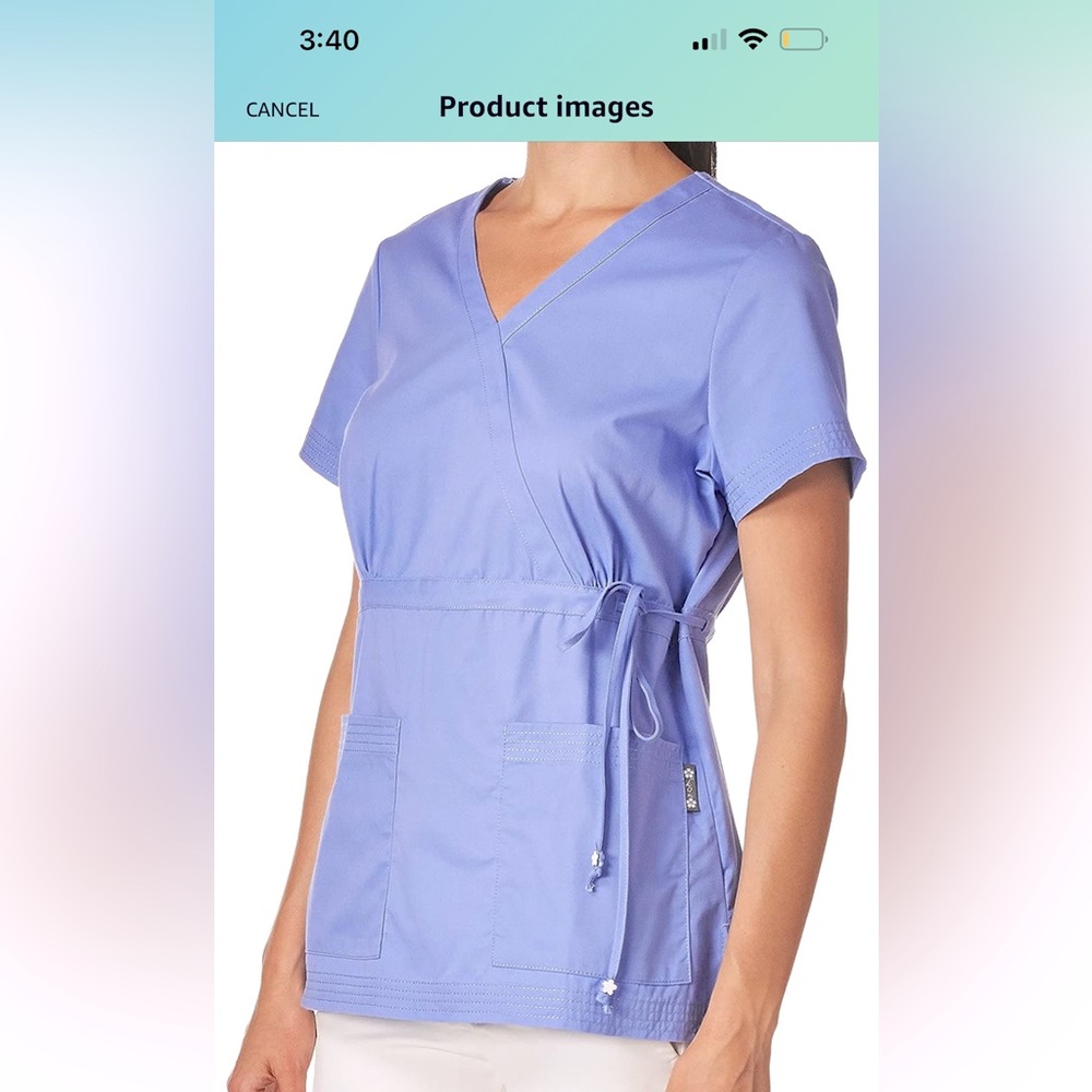 BNWT KOI Periwinkle Scrub top